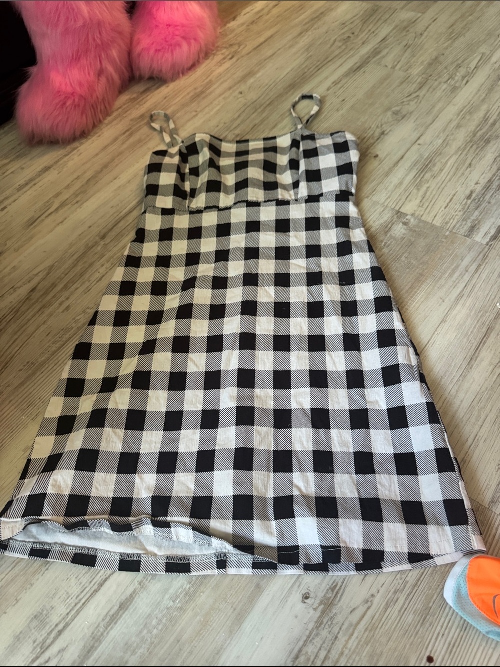 Black & White Gingham Kids' Sundress